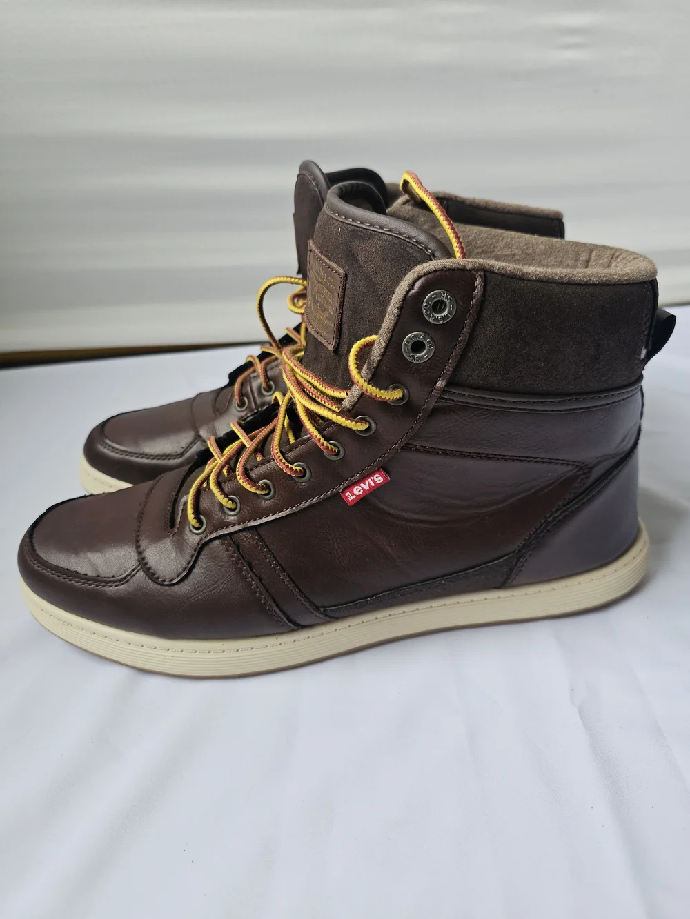 Levi's Men's Mason Hi Top Sneaker Boots - Brown Leather & Suede